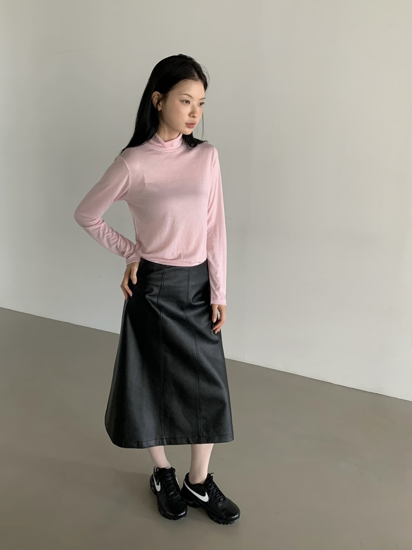 LOVEMYSANTA東大門實拍女裝新品時尚真品半身裙中短裙皮革LOVEMYSANTA半身裙/中短裙圖色2黑色