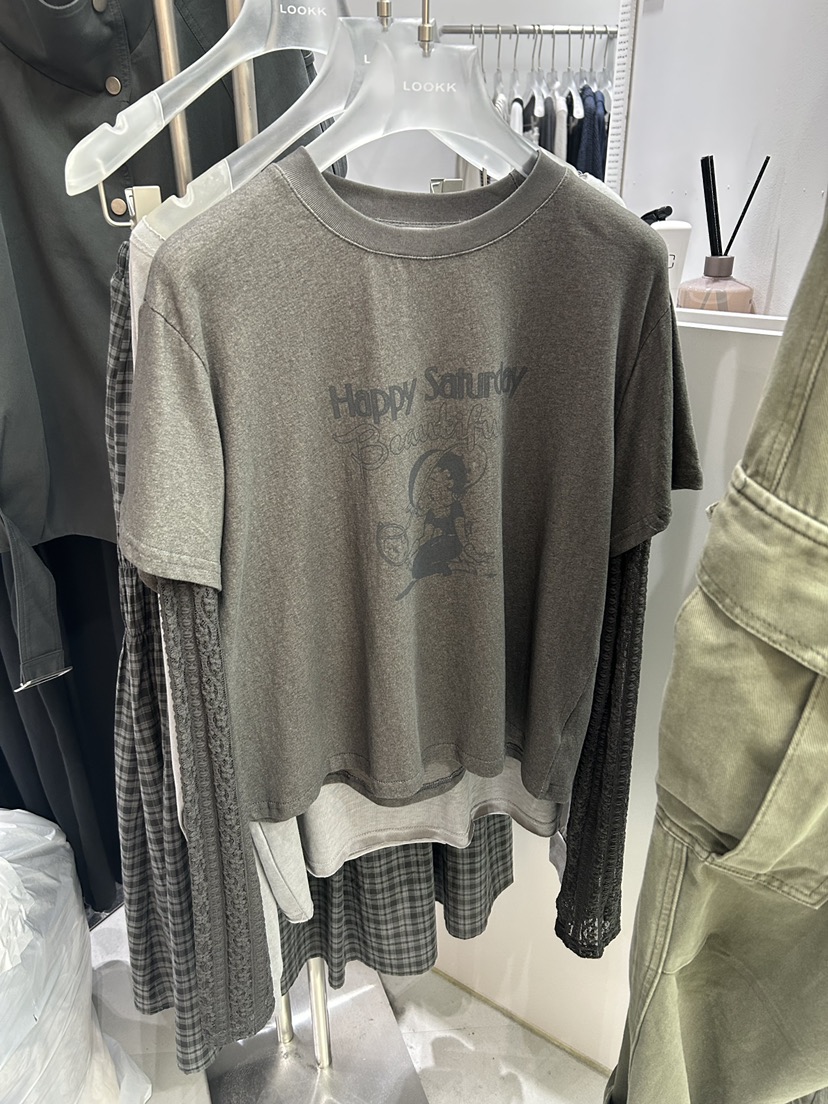 LOOKK/MIMME東大門實拍女士新款休閑人氣真品長袖T恤假兩件LOOKK/MIMME長袖T恤圖色2