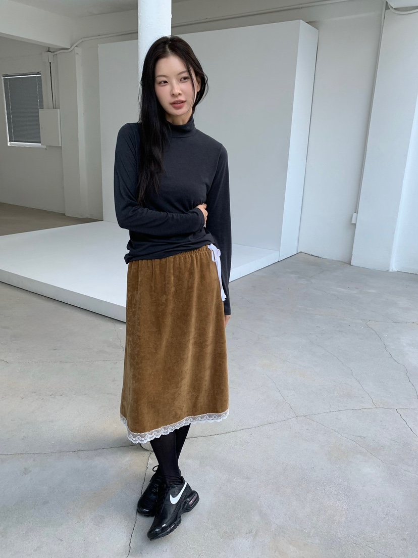 LOVEMYSANTA東大門代購女裝新品真品時尚半身裙中短裙天鵝絨LOVEMYSANTA半身裙/中短裙