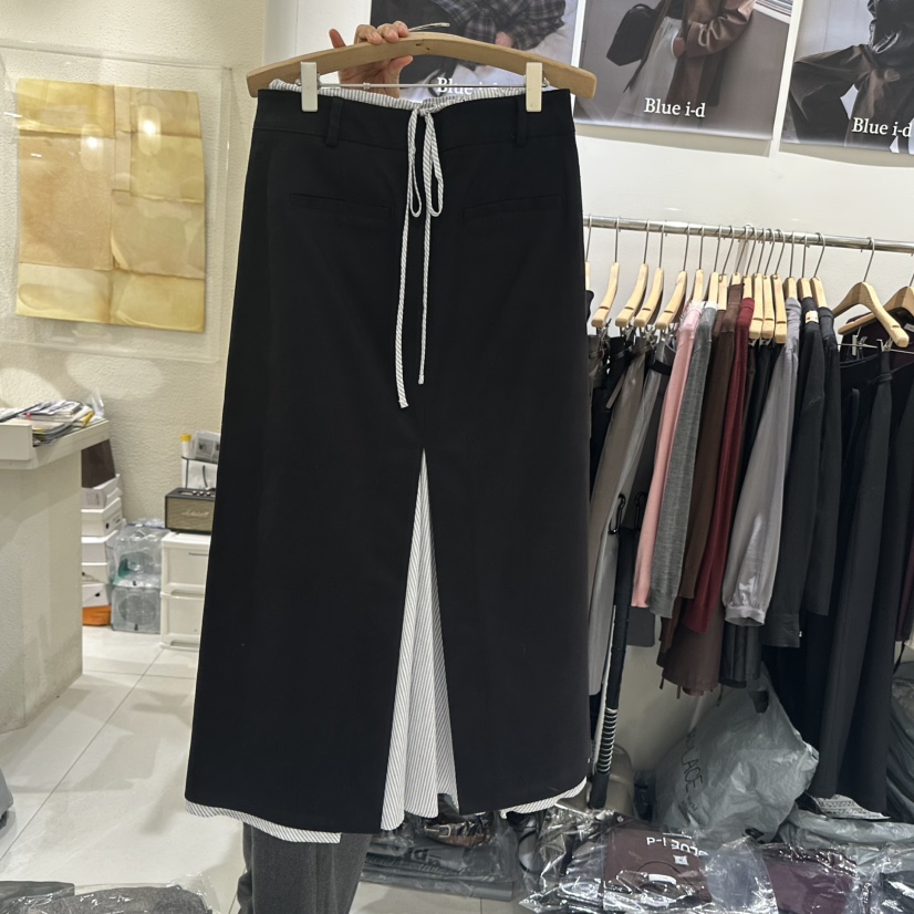BLUEI-D/N SHARP韓國直郵女士新品休閑時尚人氣真品長裙Blue i-d/N SHARP長裙圖色2黑色