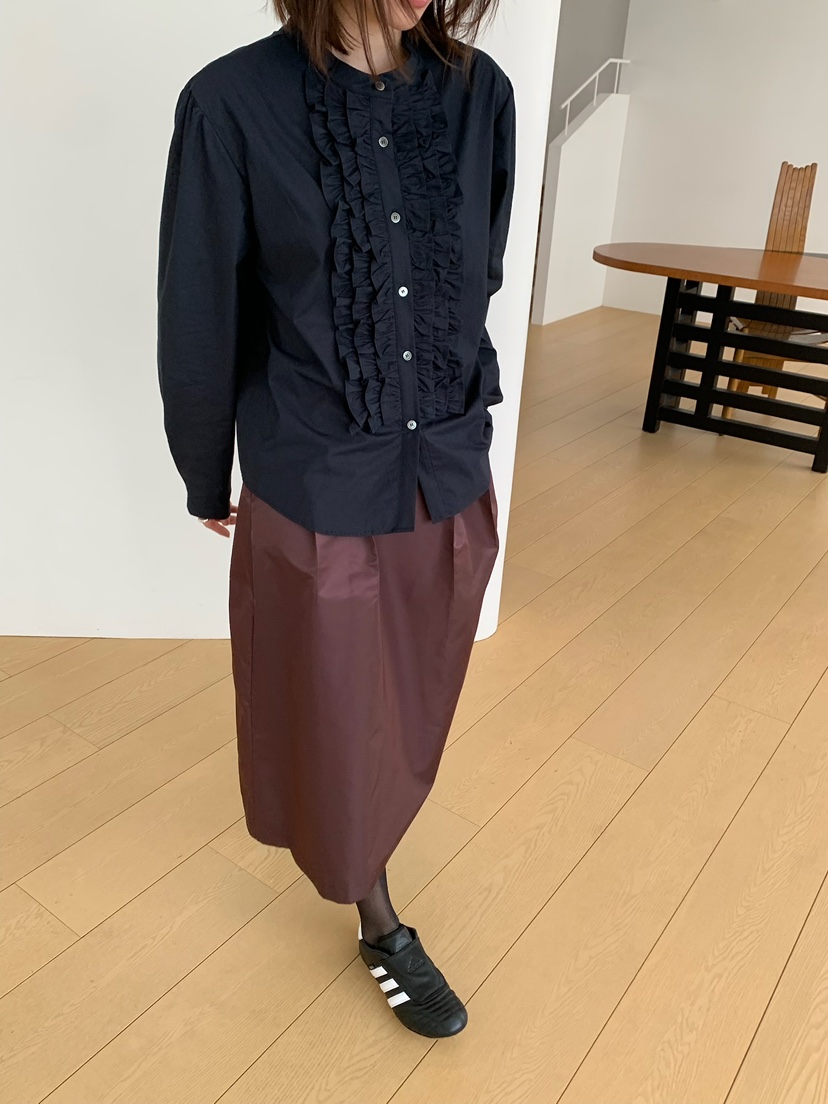 LOVEMYSANTA韓國代購女士新品熱賣真品時尚襯衫蕾絲衫褶邊LOVEMYSANTA襯衫/蕾絲衫