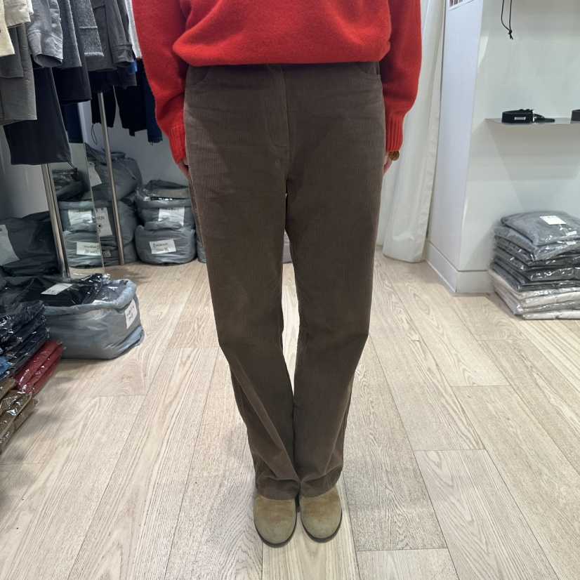 REIRAI韓國直郵女裝新品時尚熱賣推薦休閑休閑褲燈芯絨水洗Reirai休閑褲圖色2棕色