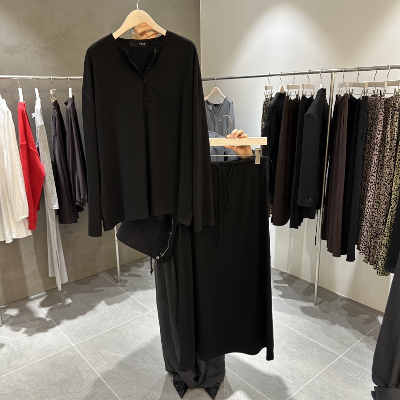 OPEN東大門代購女士新品人氣推薦時尚真品熱賣休閑套裝OPEN套裝圖色1黑色