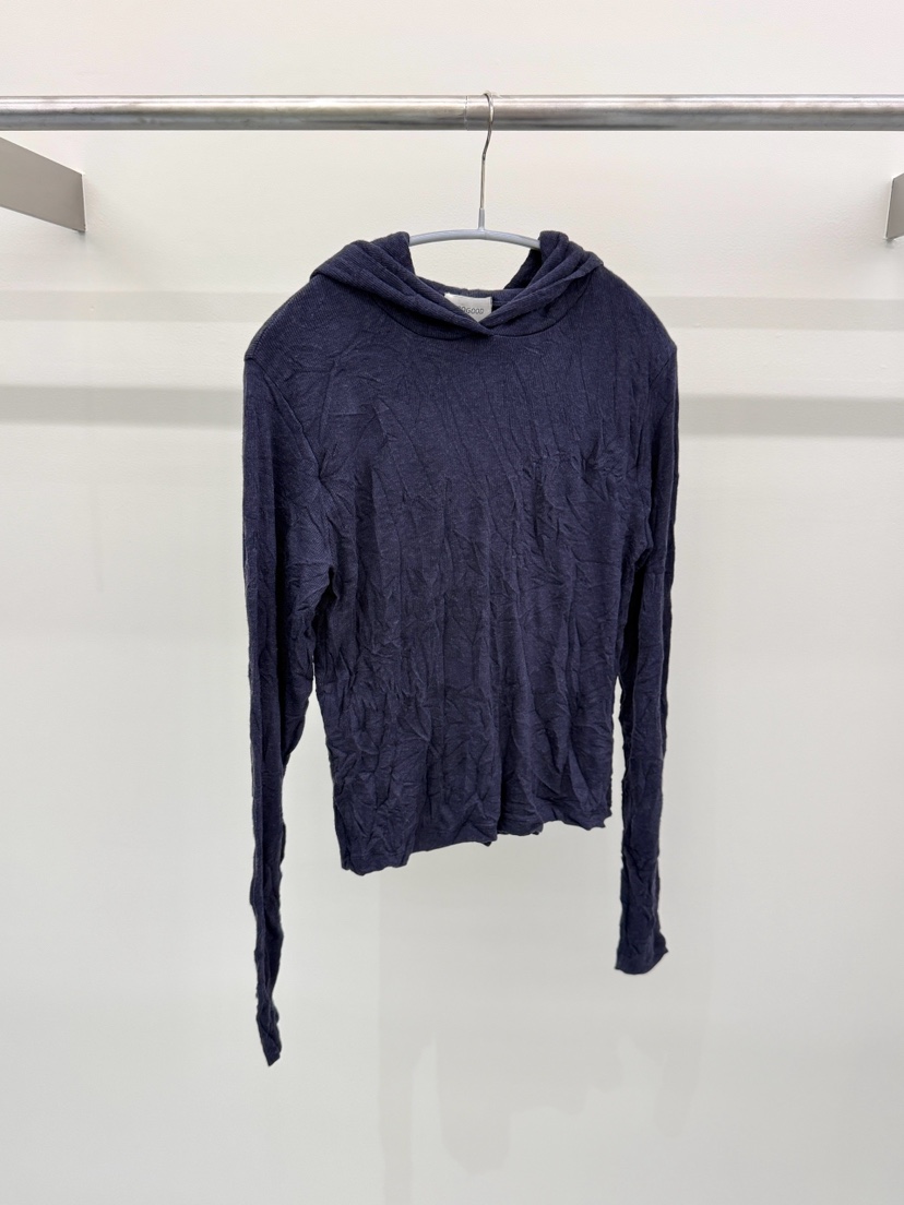 TOOGOOD東大門實拍女士新品真品人氣休閑長袖T恤連帽衫皺紋TOOGOOD長袖T恤圖色2深藍色