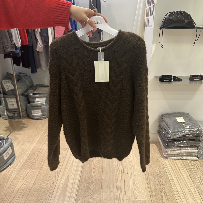 REIRAI韓國直郵女士新品人氣時尚熱賣真品推薦毛衣馬海毛Reirai毛衣圖色3棕色