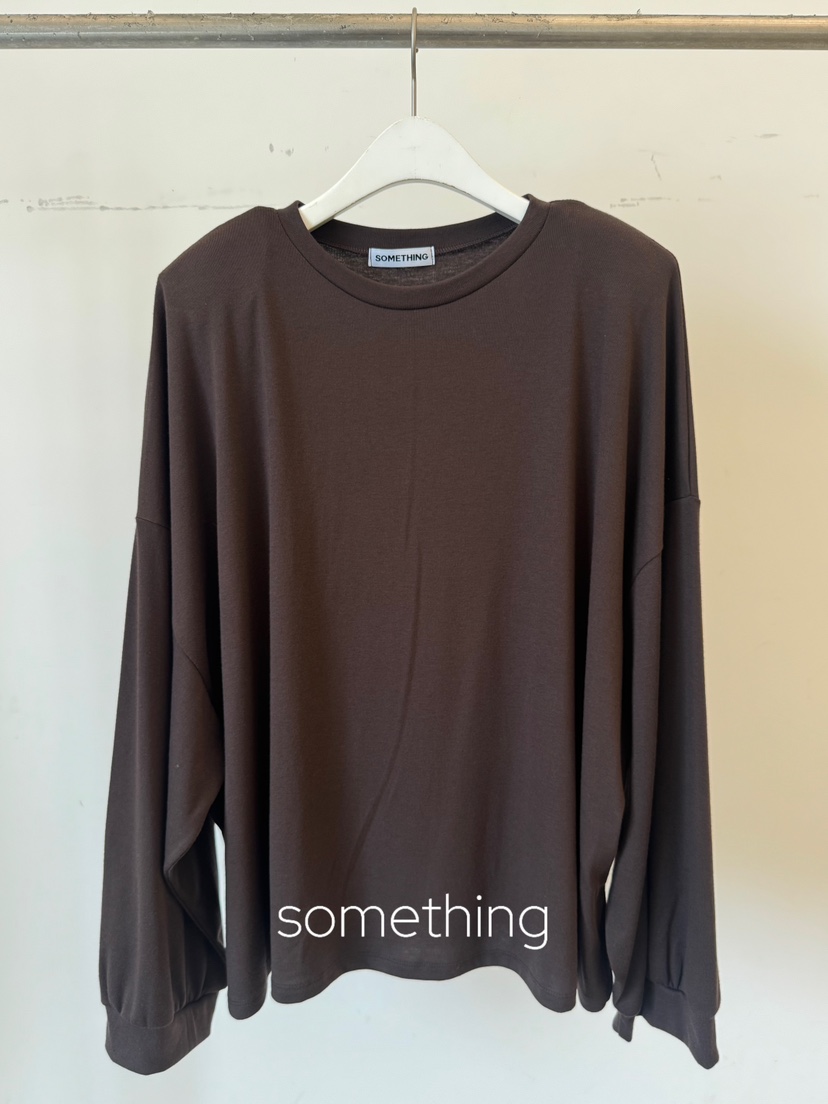 SOMETHING-L/FANCY東大門直郵女士新品休閑熱賣長袖T恤SOMETHING-L/FANCY長袖T恤圖色3