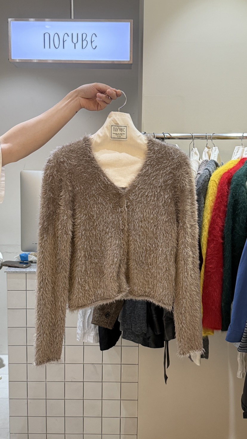 NOFYBE東大門代購女裝新品人氣真品休閑推薦開衫貂皮開衫NOFYBE開衫圖色2