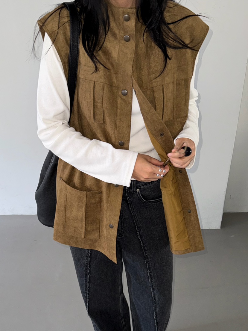 JADEMARKET韓國代購女裝新品推薦人氣真品休閑熱賣時尚馬甲JADE MARKET/JADE SEOUL馬甲