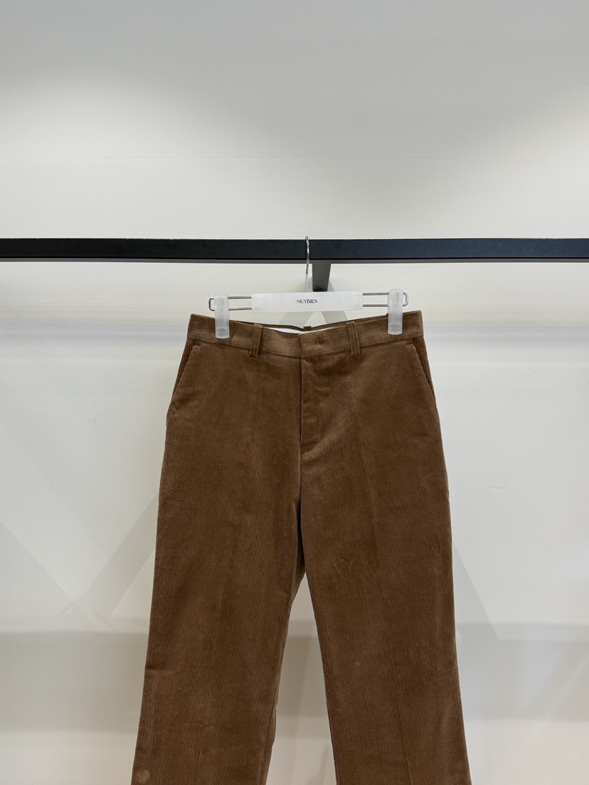 MUYBIEN東大門實拍女裝新款人氣時尚真品休閑褲喇叭褲燈芯絨MUYBIEN休閑褲