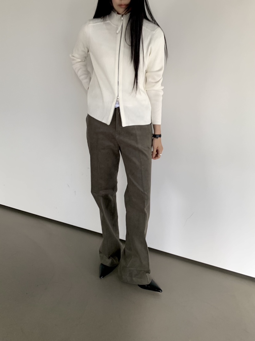 MUYBIEN東大門實拍女裝新款人氣時尚真品休閑褲喇叭褲燈芯絨MUYBIEN休閑褲