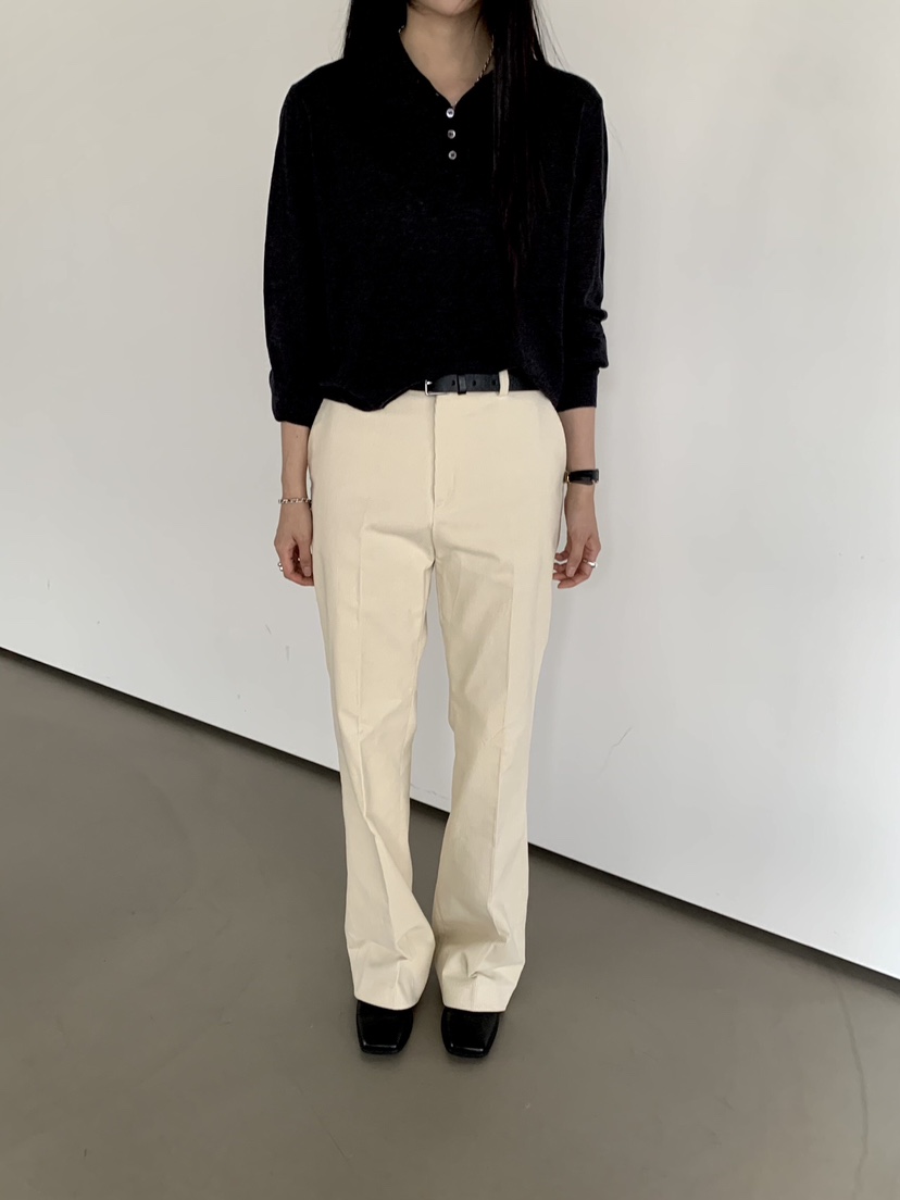 MUYBIEN東大門實拍女裝新款人氣時尚真品休閑褲喇叭褲燈芯絨MUYBIEN休閑褲