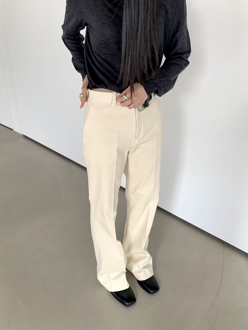 MUYBIEN東大門實拍女裝新款人氣時尚真品休閑褲喇叭褲燈芯絨MUYBIEN休閑褲