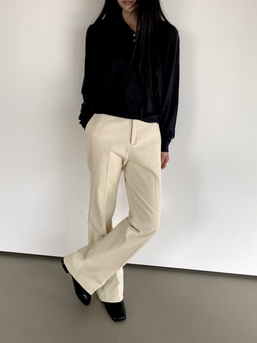 MUYBIEN東大門實拍女裝新款人氣時尚真品休閑褲喇叭褲燈芯絨MUYBIEN休閑褲
