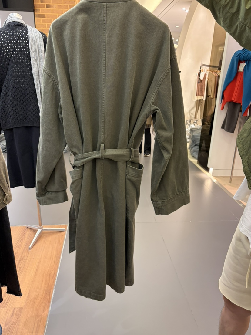 JADEMARKET東大門實拍女士新品休閑熱賣長款風衣含腰帶水洗JADE MARKET/JADE SEOUL長款風衣