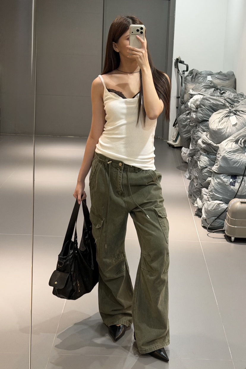 MUYBIEN韓國直郵女裝新款休閑熱賣時尚推薦吊帶背心蕾絲無袖MUYBIEN吊帶/背心