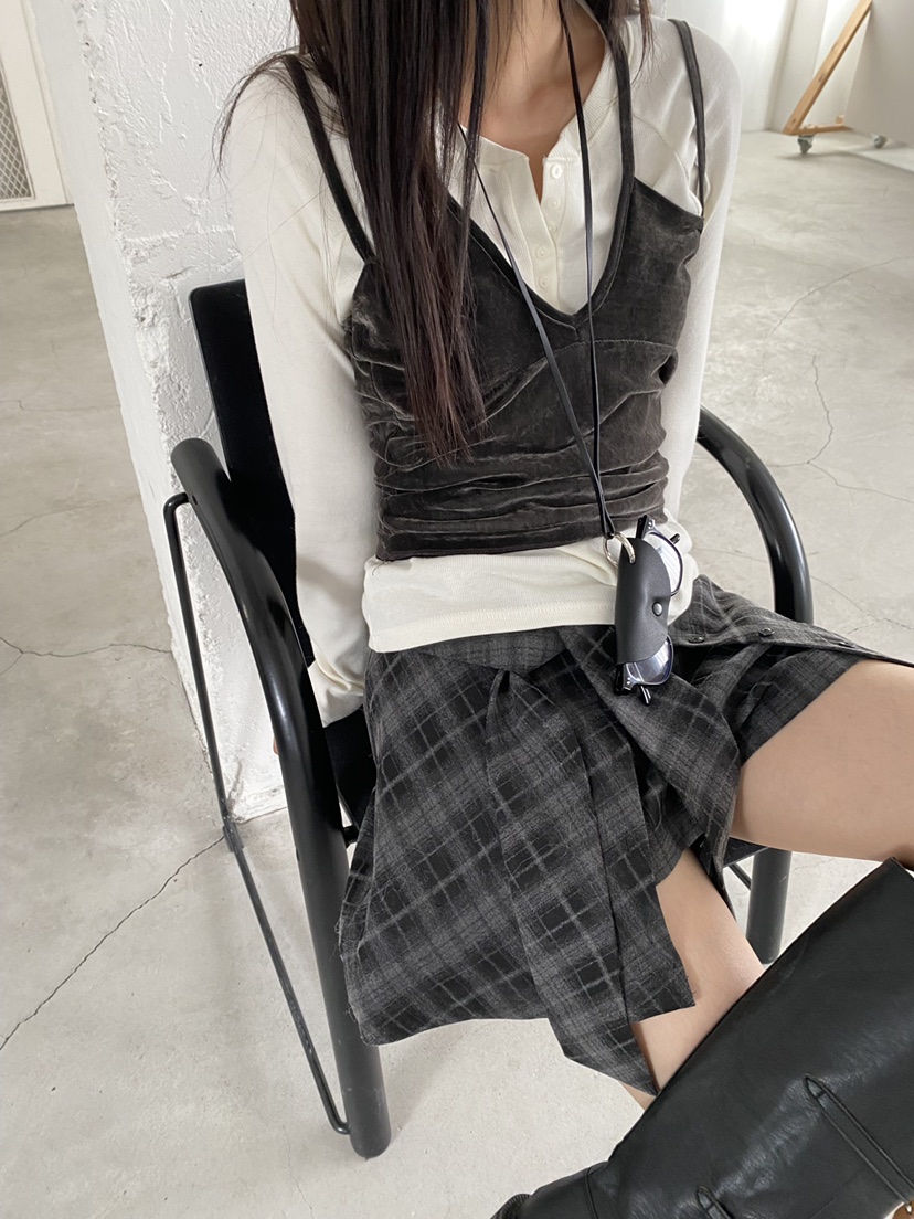 Verbena韓國代購女裝新款推薦休閑時尚熱賣長袖T恤插肩紐扣Verbena長袖T恤圖色3