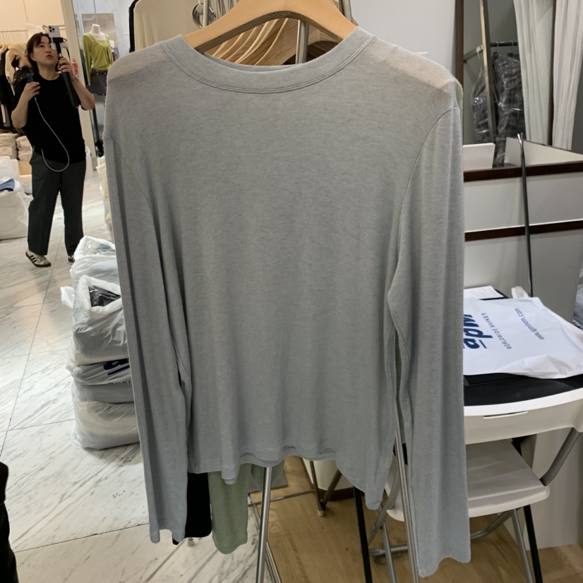 HOUSE OF/DE MERRY韓國代購女裝新款推薦真品熱賣長袖T恤HOUSE OF/DE MERRY長袖T恤圖色3淺藍
