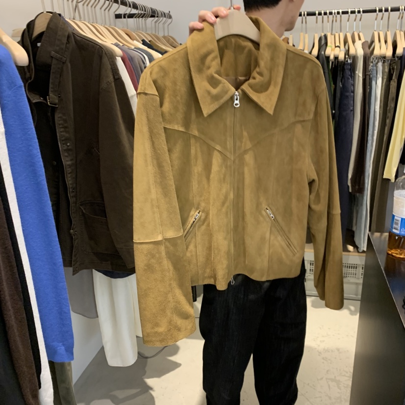 PLATE韓國直郵女士新品推薦人氣真品休閑熱賣時尚夾克絨面革ANOTHER PLATE MOOD WEAR夾克圖色1