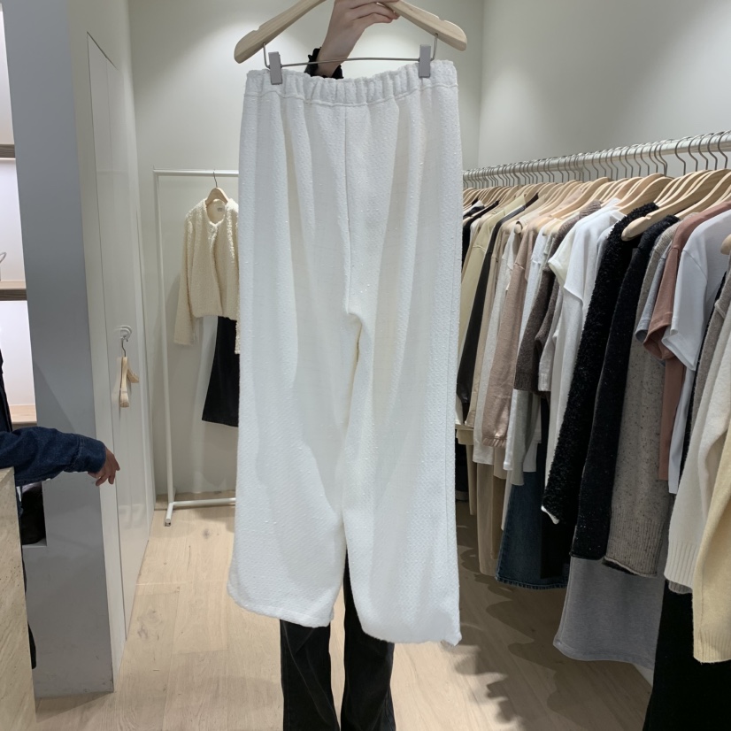 LIFFEY韓國代購女裝新品休閑人氣推薦熱賣時尚休閑褲粗花呢LIFFEY休閑褲