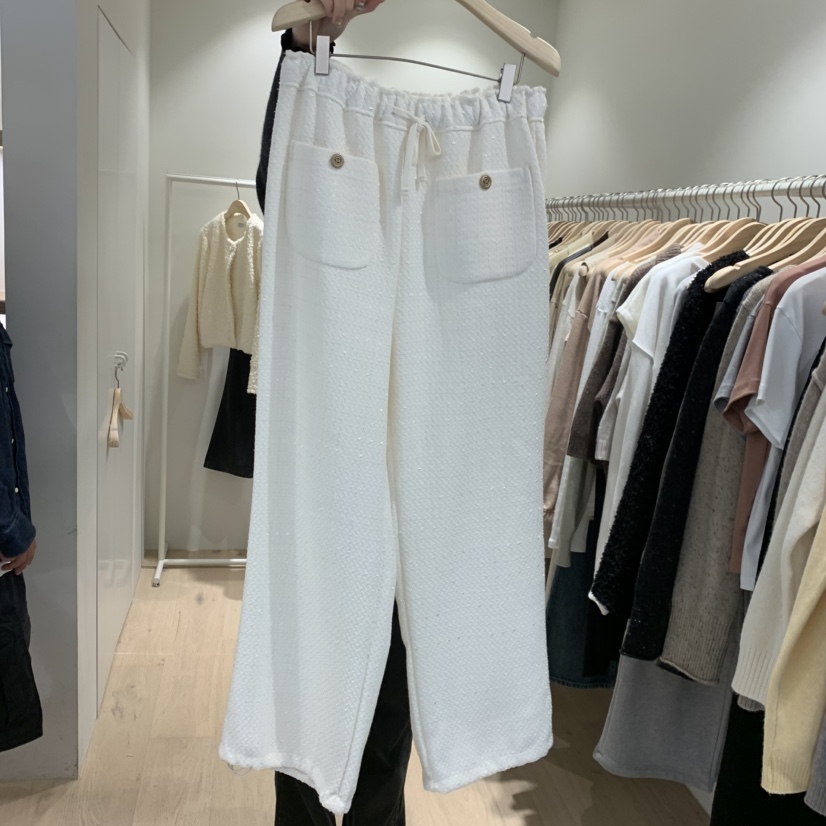 LIFFEY韓國代購女裝新品休閑人氣推薦熱賣時尚休閑褲粗花呢LIFFEY休閑褲圖色1