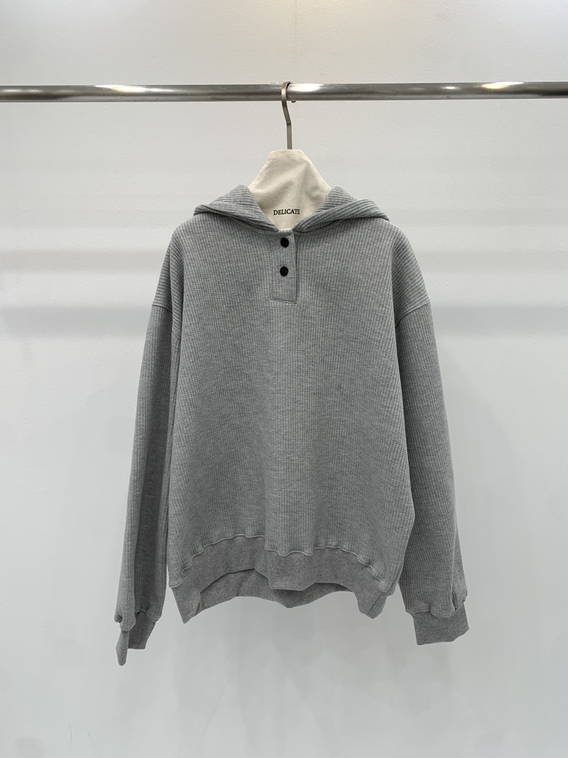 DELICATE東大門代購女士新品休閑真品時尚衛衣華夫格雙層DELICATE衛衣圖色2