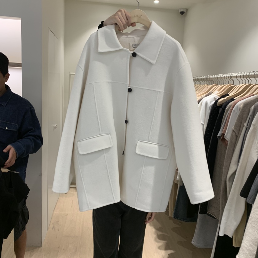 LIFFEY韓國直郵女裝新品人氣時尚真品熱賣短款大衣手工制作LIFFEY短款大衣圖色1