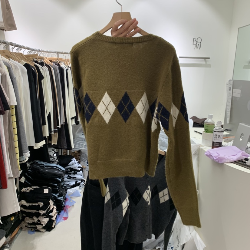 BY BOMI東大門直郵女士新品時尚人氣休閑推薦開衫圓領開衫BY BOMI開衫