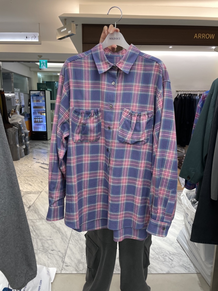 SOLD OUT韓國代購女士新品熱賣時尚推薦人氣襯衫蕾絲衫格紋SOLD OUT襯衫/蕾絲衫圖色2