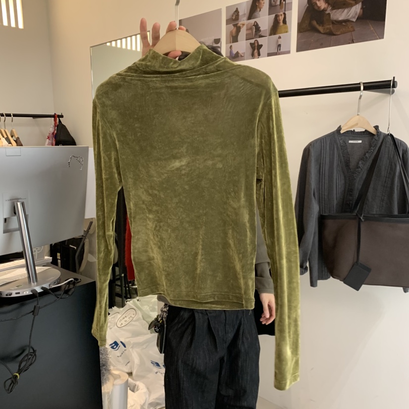 PLATE東大門代購女裝新品推薦時尚真品休閑長袖T恤天鵝絨ANOTHER PLATE MOOD WEAR長袖T恤