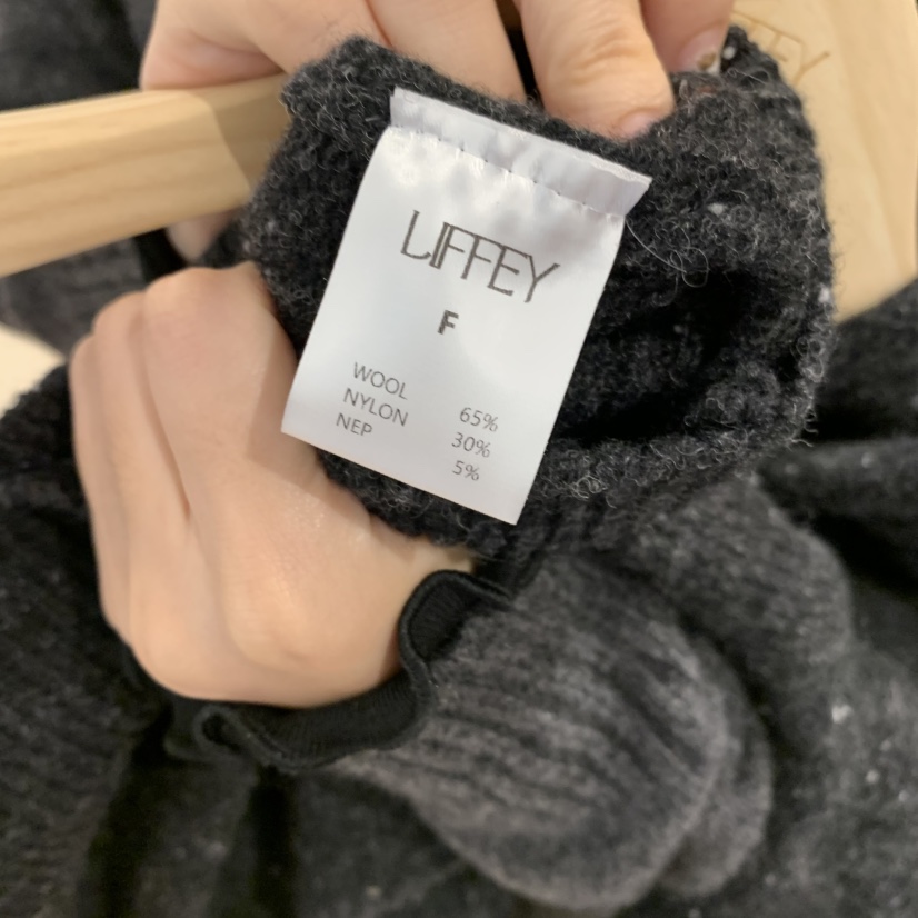 LIFFEY東大門代購女士新品人氣休閑真品時尚熱賣針織衫船領LIFFEY針織衫