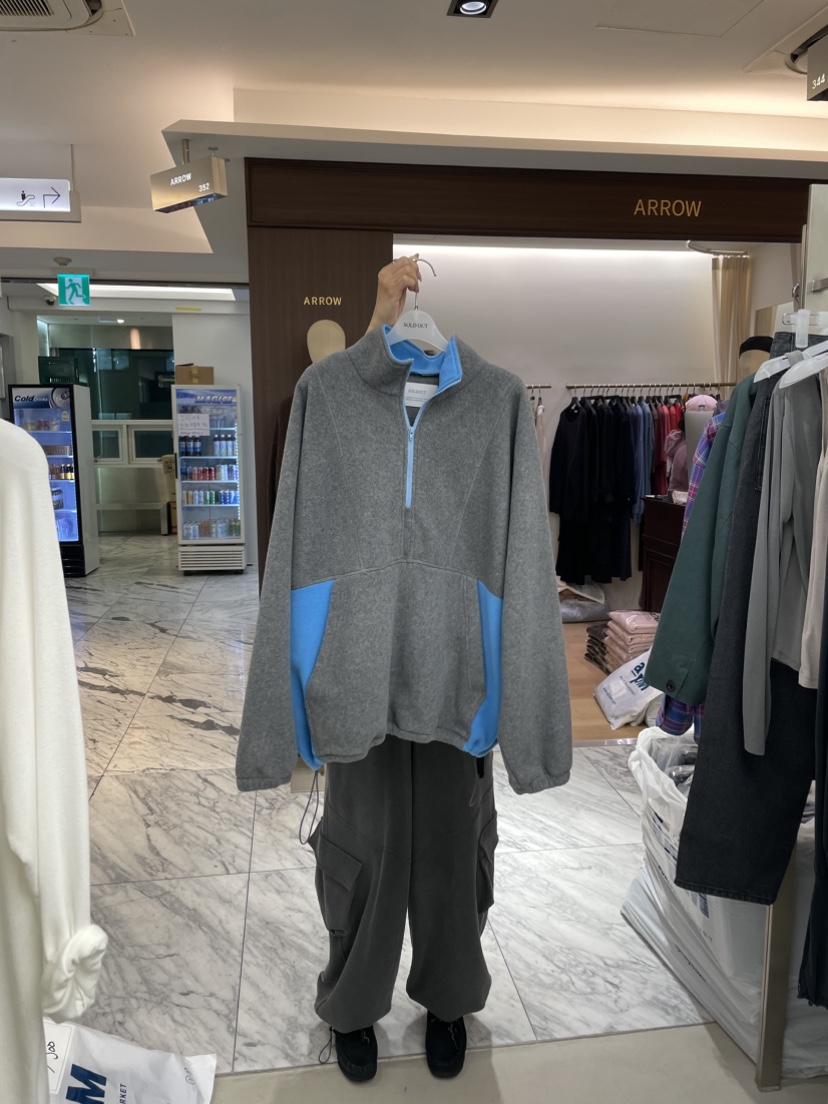 SOLD OUT韓國代購女裝新款真品推薦熱賣休閑衛衣抓絨拉鏈SOLD OUT衛衣圖色3