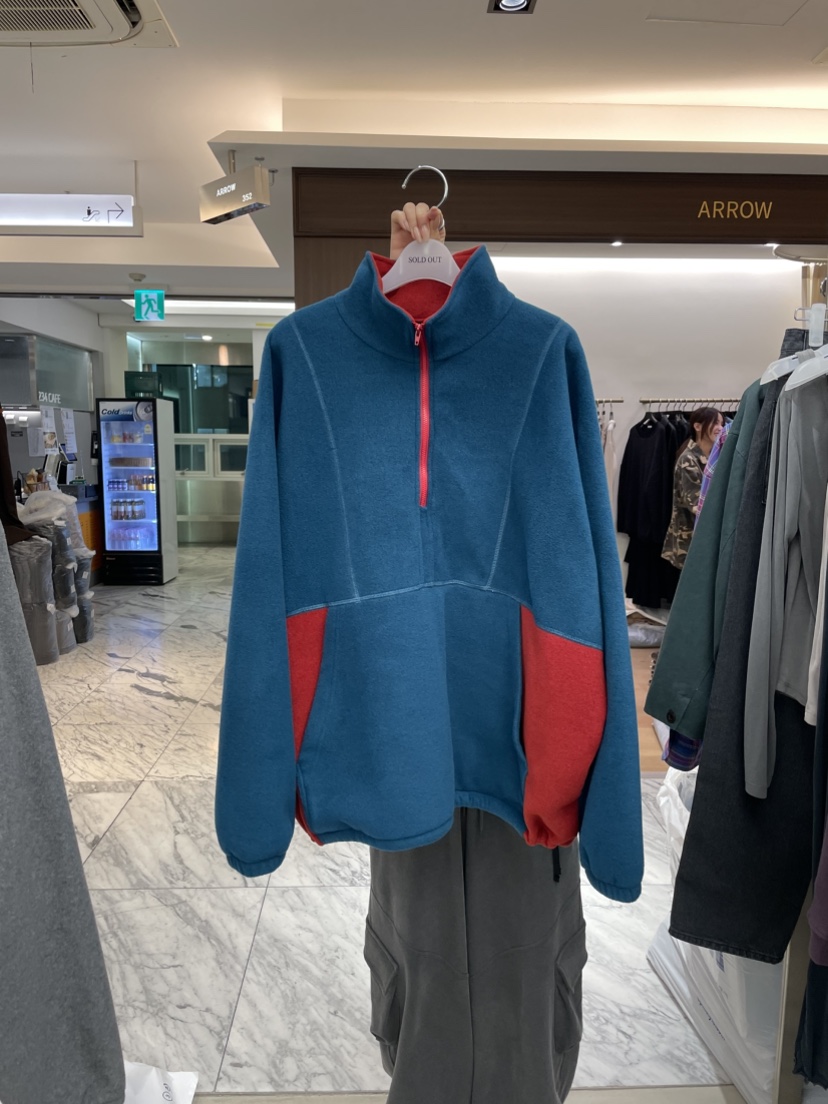 SOLD OUT韓國代購女裝新款真品推薦熱賣休閑衛衣抓絨拉鏈SOLD OUT衛衣圖色4