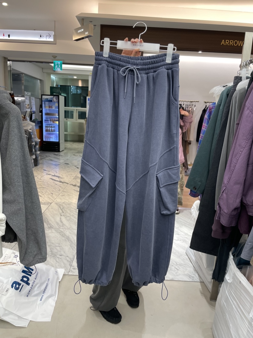SOLD OUT韓國代購女裝新款熱賣休閑時尚休閑褲工裝褲折疊SOLD OUT休閑褲圖色3