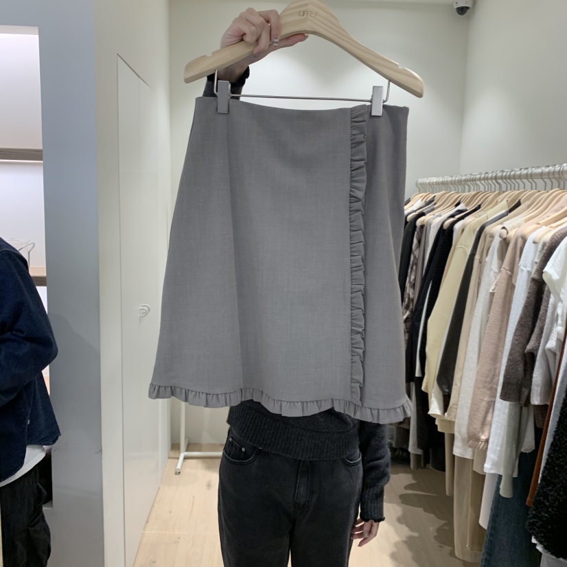 LIFFEY東大門代購女士新款推薦休閑時尚半身裙中短裙荷葉邊LIFFEY半身裙/中短裙圖色1