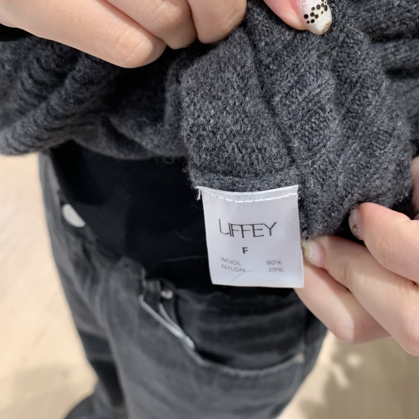 LIFFEY東大門實拍女裝新品休閑推薦時尚熱賣真品針織衫羊駝LIFFEY針織衫