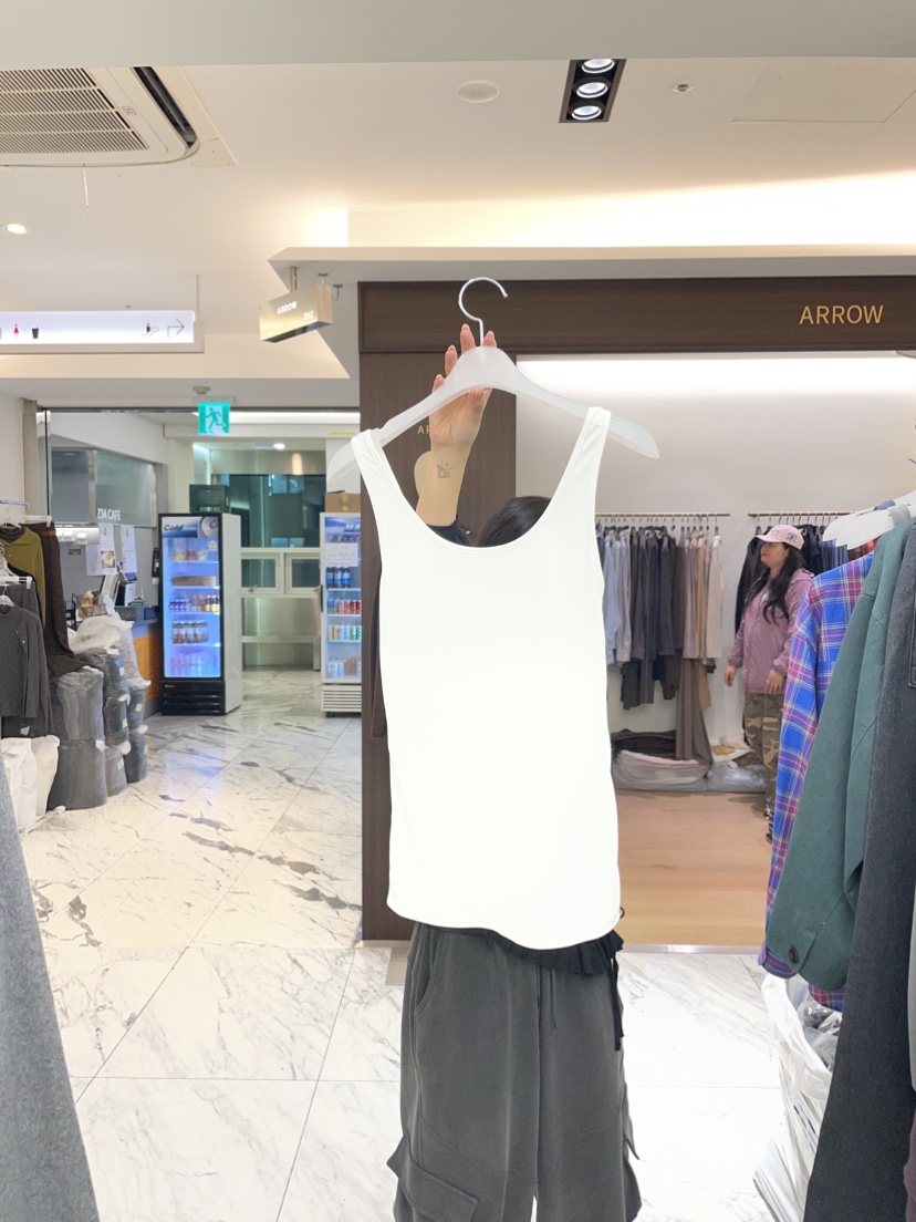 SOLD OUT東大門代購女士新款休閑推薦吊帶背心海軍雙面無袖SOLD OUT吊帶/背心