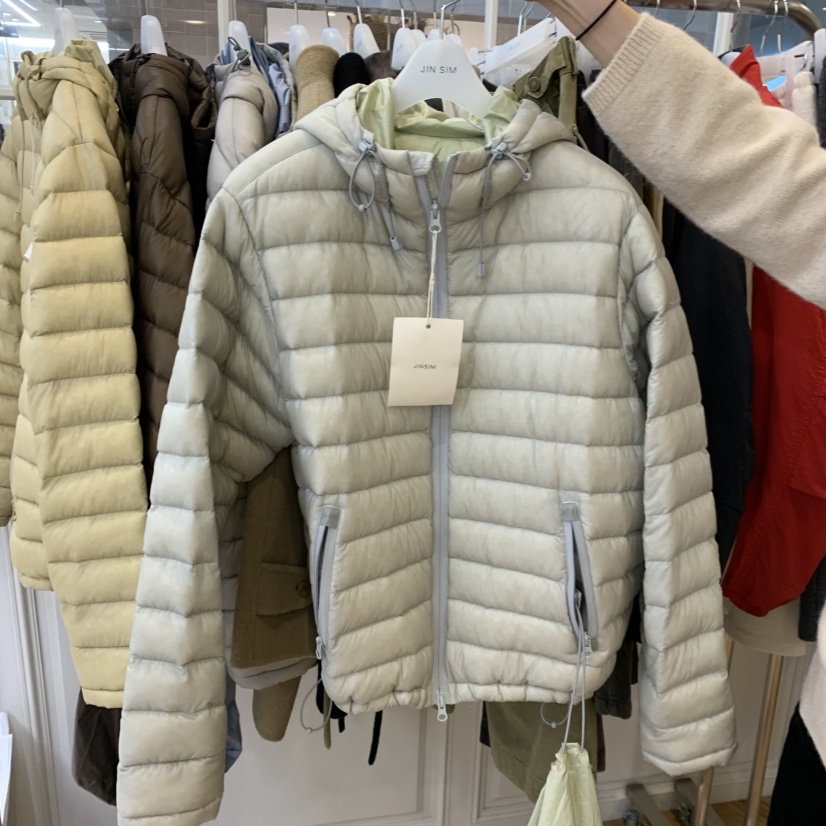 JINSIM東大門直郵女士新品真品時尚人氣熱賣短款羽絨服鴨絨JINSIM短款羽絨服圖色4淺綠