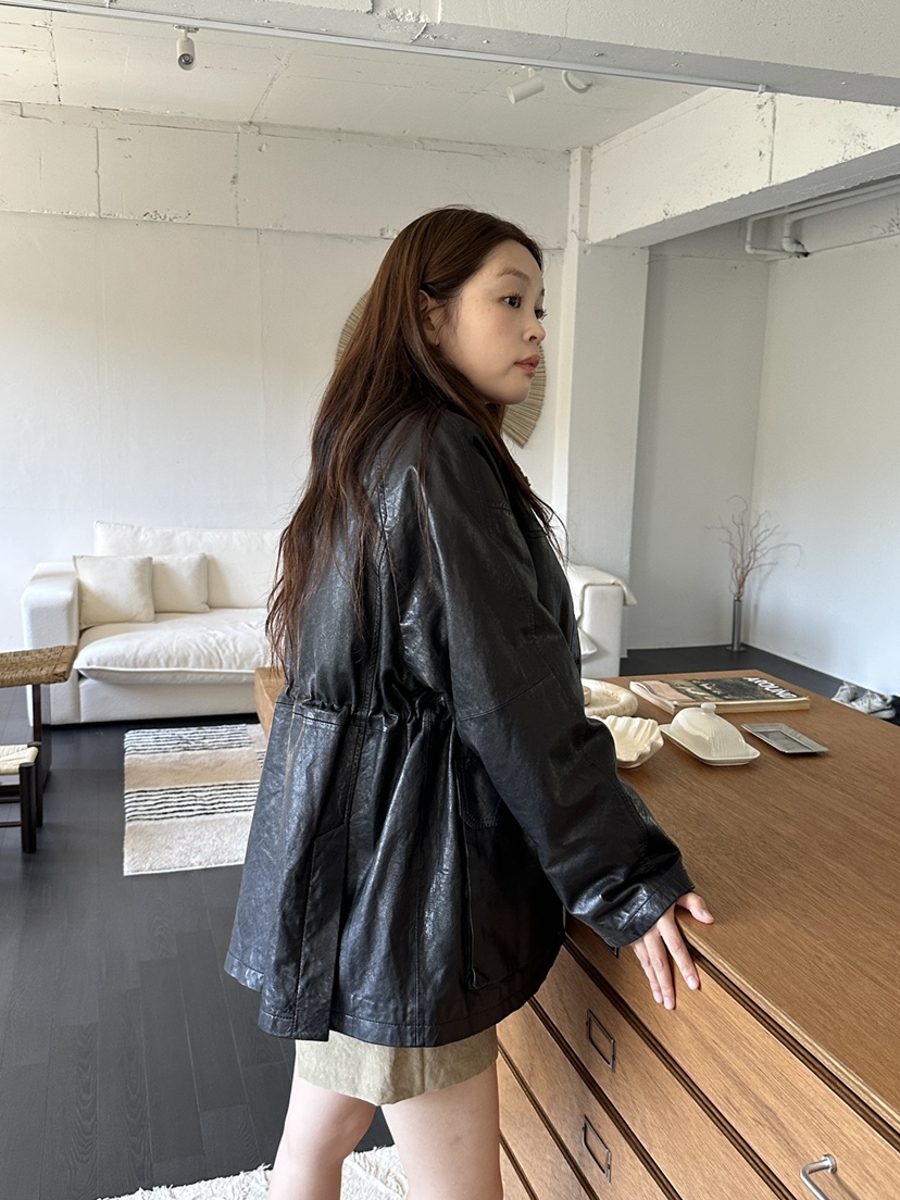NDE東大門實拍女士新品真品熱賣推薦人氣時尚休閑皮衣羊皮鵝BOHEME_NDE皮衣