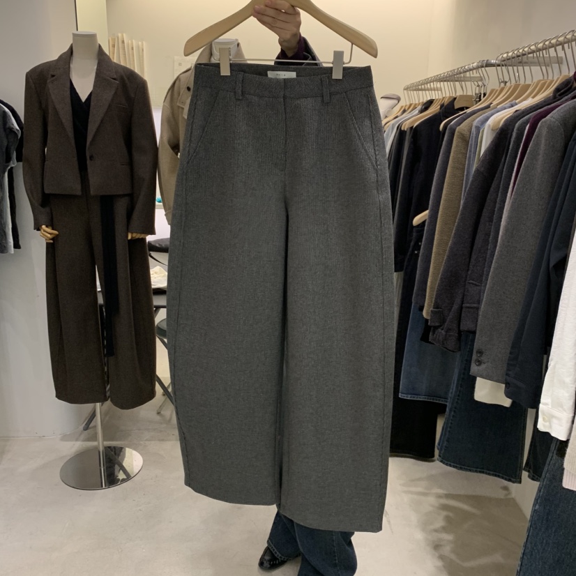 PHILO韓國代購女士新品真品人氣時尚推薦熱賣休閑休閑褲PHILO休閑褲圖色1墨