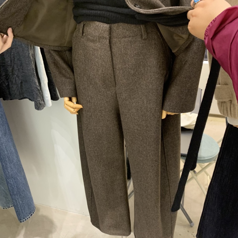 PHILO韓國代購女士新品真品人氣時尚推薦熱賣休閑休閑褲PHILO休閑褲圖色2棕色