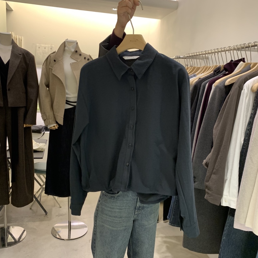 PHILO東大門代購女裝新品推薦人氣時尚熱賣襯衫蕾絲衫鋼絲PHILO襯衫/蕾絲衫圖色3