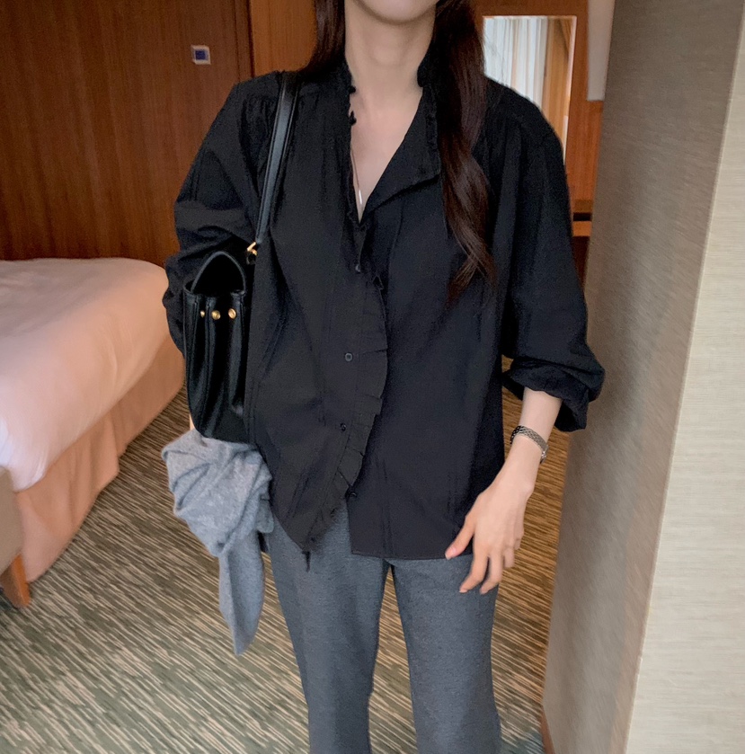 DEUO東大門實拍女士新款休閑時尚熱賣真品人氣襯衫蕾絲衫DEUO襯衫/蕾絲衫