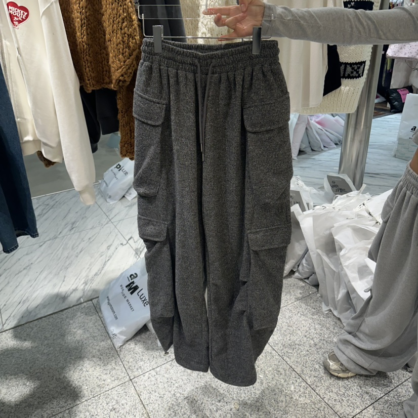 VIRKIN東大門代購女裝新品熱賣真品推薦時尚人氣休閑休閑褲VIRKIN休閑褲圖色2深灰色