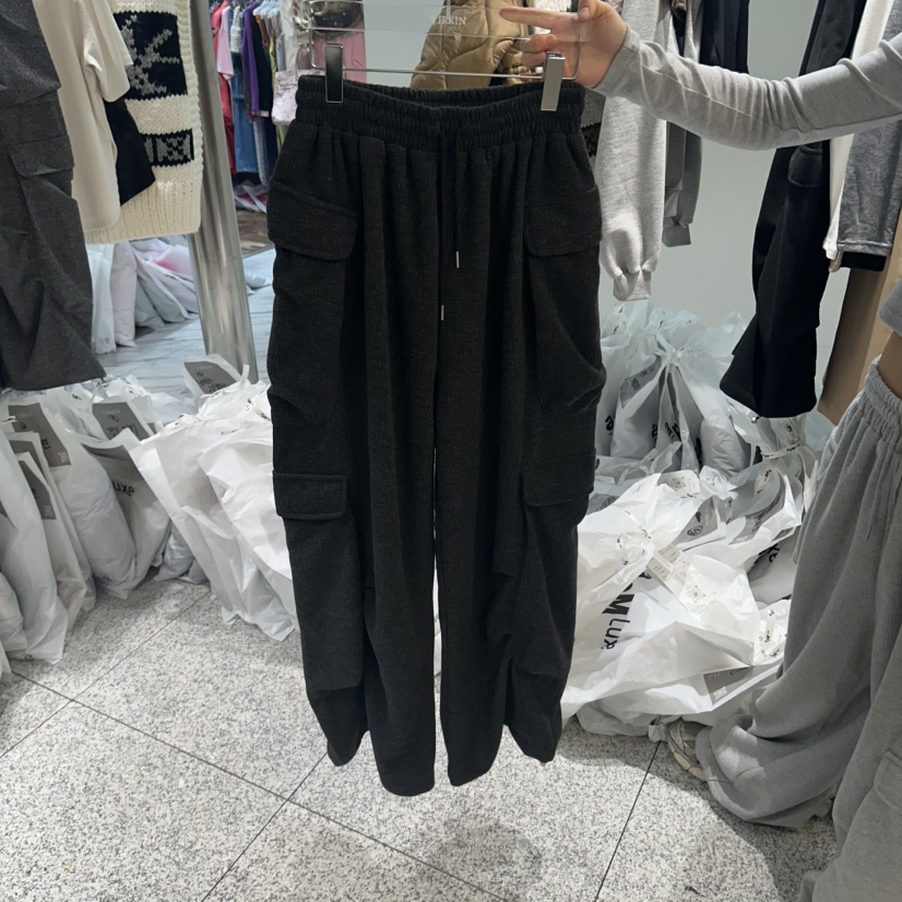 VIRKIN東大門代購女裝新品熱賣真品推薦時尚人氣休閑休閑褲VIRKIN休閑褲圖色3墨色