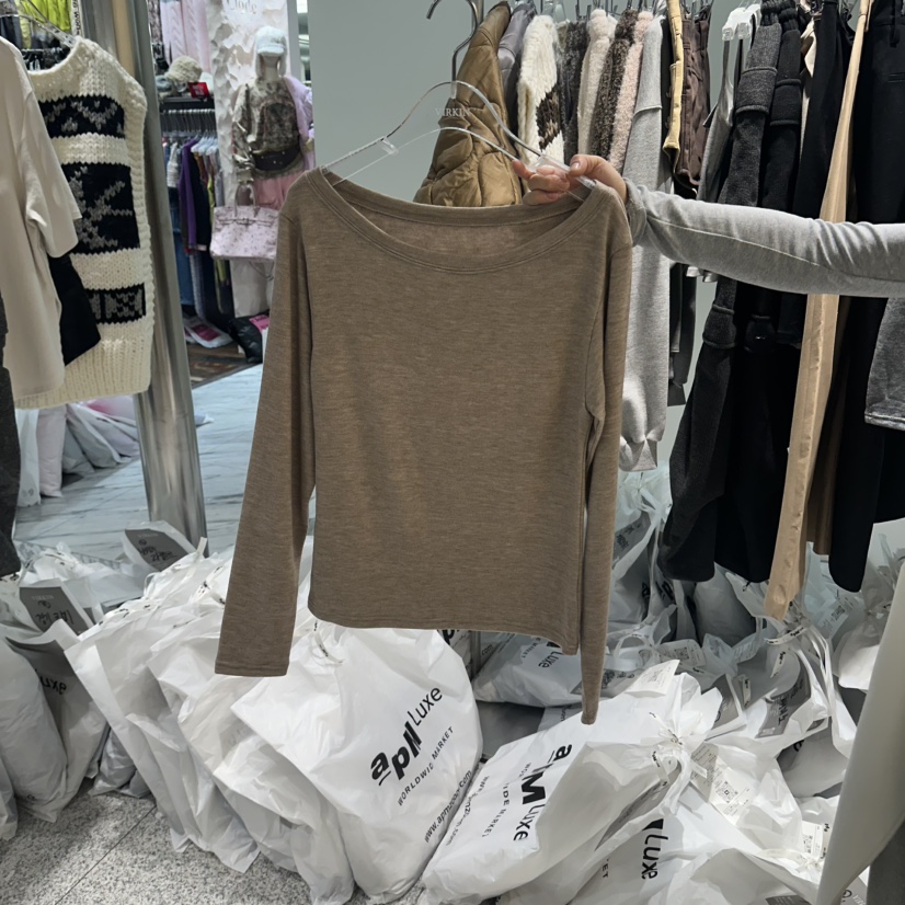 VIRKIN東大門實拍女裝新品人氣休閑推薦時尚熱賣長袖T恤寬松VIRKIN長袖T恤圖色2
