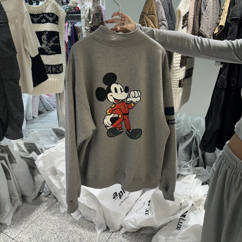 VIRKIN東大門實拍女裝新品真品休閑時尚推薦衛衣米奇拉鏈VIRKIN衛衣