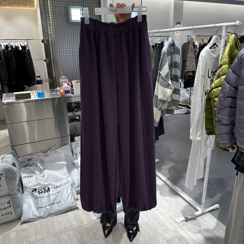 FLEEK韓國代購女裝新款推薦真品休閑人氣熱賣時尚休閑褲Fleek休閑褲圖色3紫色
