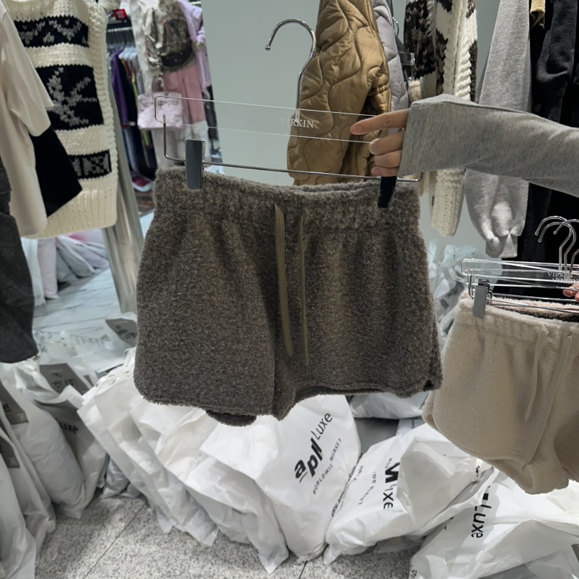 VIRKIN韓國直郵女士新款休閑熱賣真品推薦時尚人氣短褲VIRKIN短褲圖色4灰色