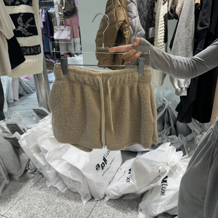 VIRKIN韓國直郵女士新款休閑熱賣真品推薦時尚人氣短褲VIRKIN短褲圖色5米色