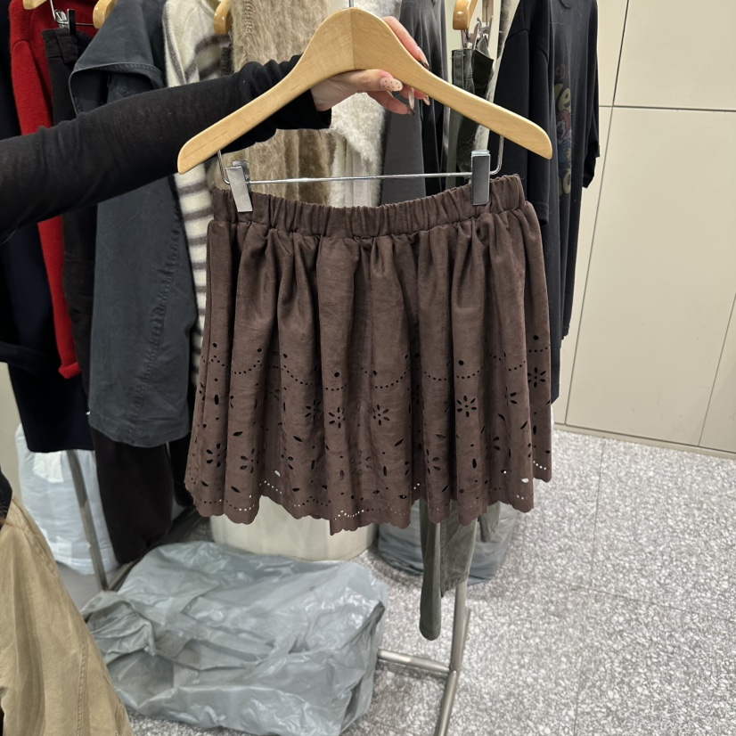 SOF東大門直郵女士新品時尚休閑真品人氣推薦熱賣短裙絨面革SOF短裙